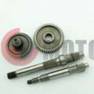 Шестерни редуктора в сборе с валами GY6-50-80 (под два амортизатора) (компл) Шестерни редуктора в сборе с валами GY6-50-80 (под два амортизатора) (компл)