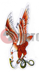 Наклейка Орел и змея лево Наклейка Орел и змея лево