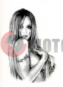 Наклейка Девушка с татуировкой Наклейка Девушка с татуировкой