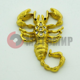 Наклейка Скорпион 1518 обьемный золотой Наклейка Скорпион 1518 обьемный золотой