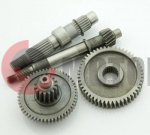 Шестерни редуктора в сборе с валами GY6-50-80 (под один амортизатор) Шестерни редуктора в сборе с валами GY6-50-80 (под один амортизатор)